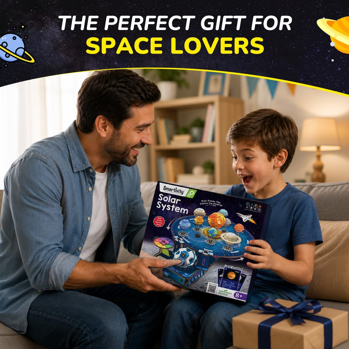 Smartivity DIY Solar System Kit | Gear-Driven Working Model of Planets | Birthday Gift for Boys & Girls 8-14 YearsI Build, Rotate & Explore Astronomy | Learn Solar System & Science Facts