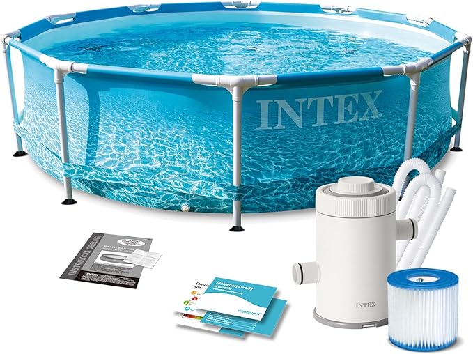 Intex 10 Ft X 30-Inch Beachside Metal Frame Pool Set