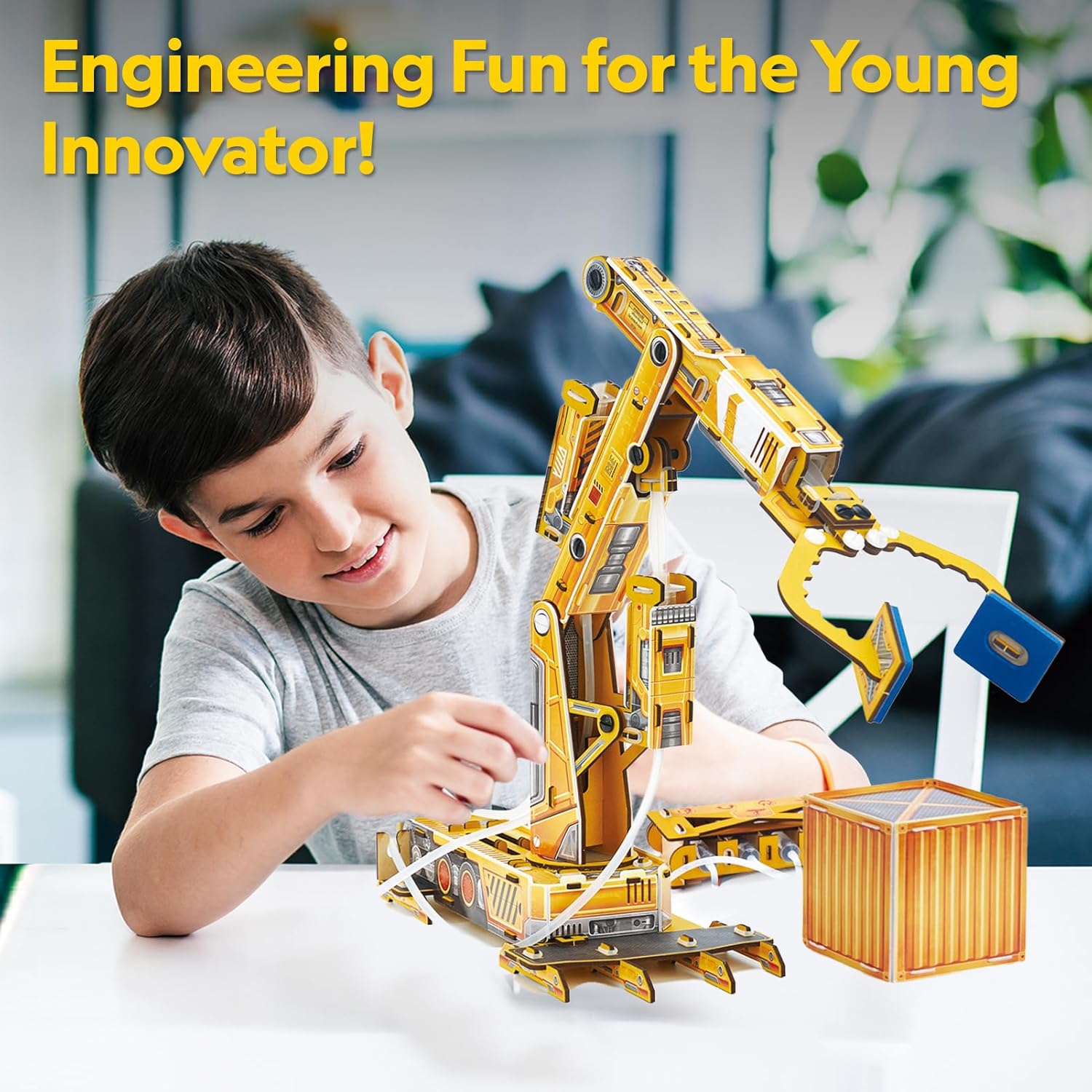 National Geographic Hydraulic Robot Arm Kit, STEM Educational Build and Learn Robot Toy for Kids 8+, DIY Mechanical Science Experiment Model with Hydraulic Pressure Learning