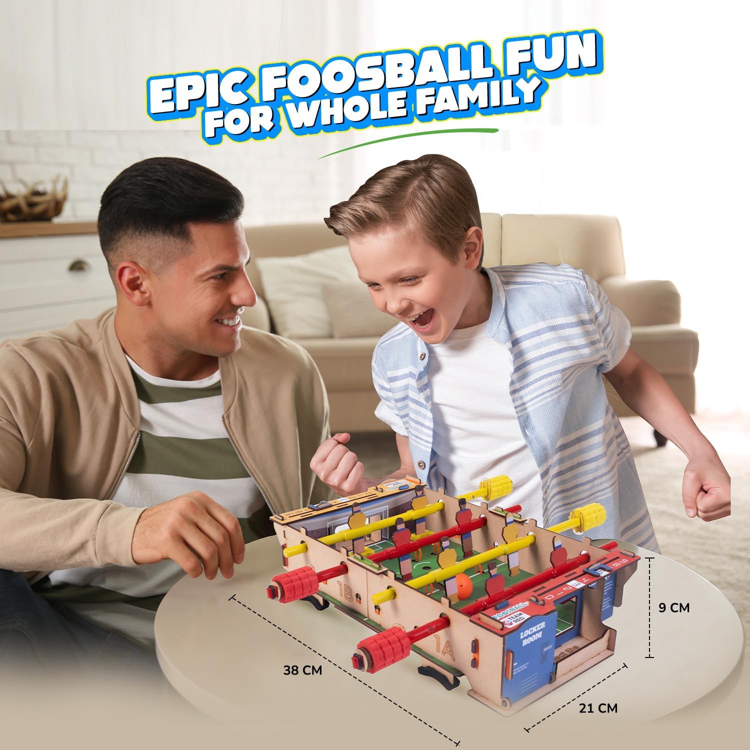 Smartivity DIY Foosball, Mini Football, Soccer Table Stem Educational Fun Toys, Educational & Construction Based Activity Game for Kids 6 to 14, Gifts for Boys & Girls