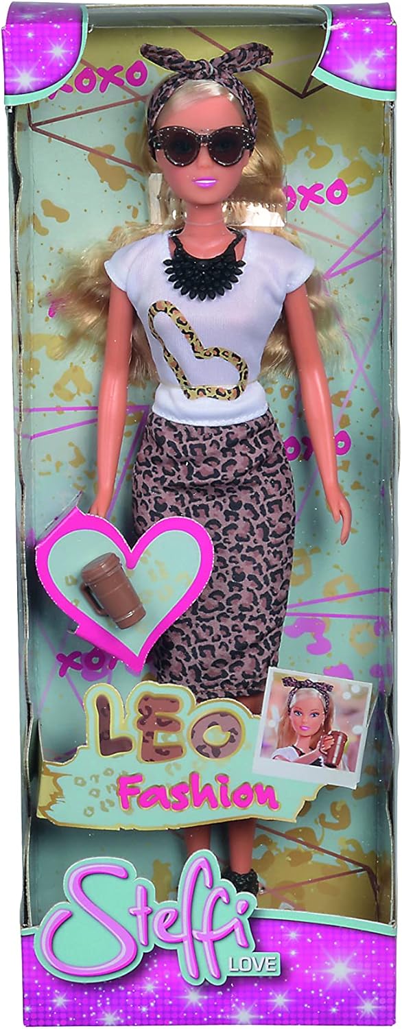 Simba Steffi Love Leo Fashion Doll 29 cm with Trendy Accessories Earrings Sunglasses and Handbag for Kids Ages 3 and Up