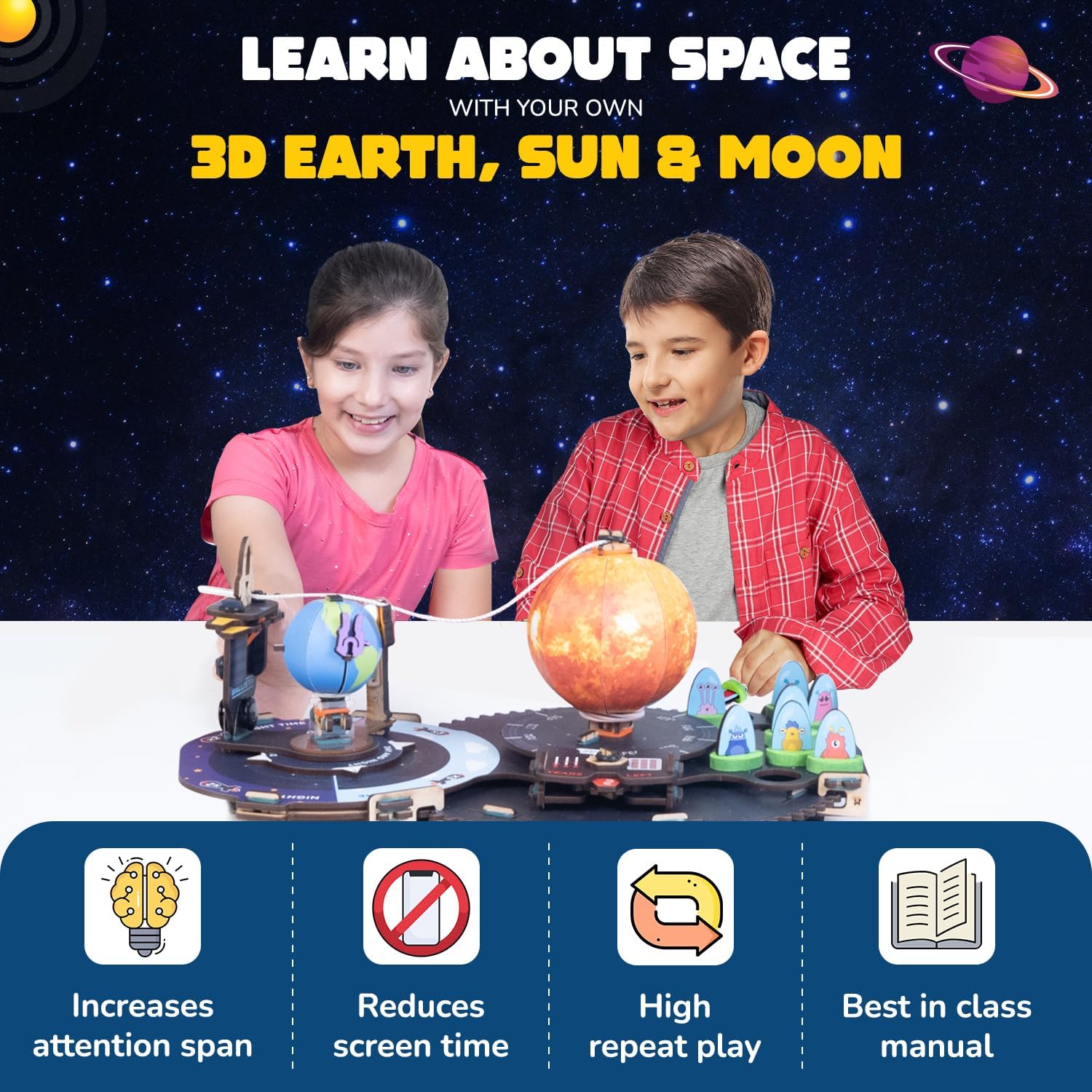 Smartivity DIY Space Shooters STEM Fun Toy, Educational & Construction Based Activity Game Kit for Kids 8 to 14, Best Birthday Gift for Boys & Girls