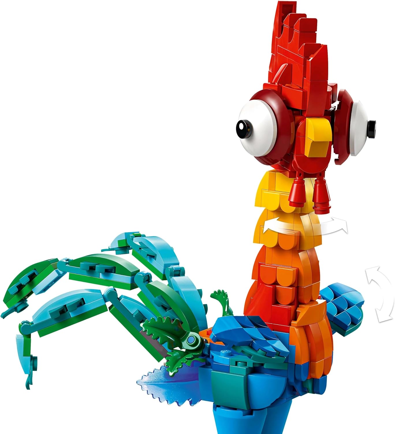 LEGO | Disney Moana 2 Heihei Building Toy - Play and Display Animal Figure with a Rotating Head, Posable Wings & Tail Feathers plus a Stand - Ramadan Gift for 9+ Year Old Girls - 43272