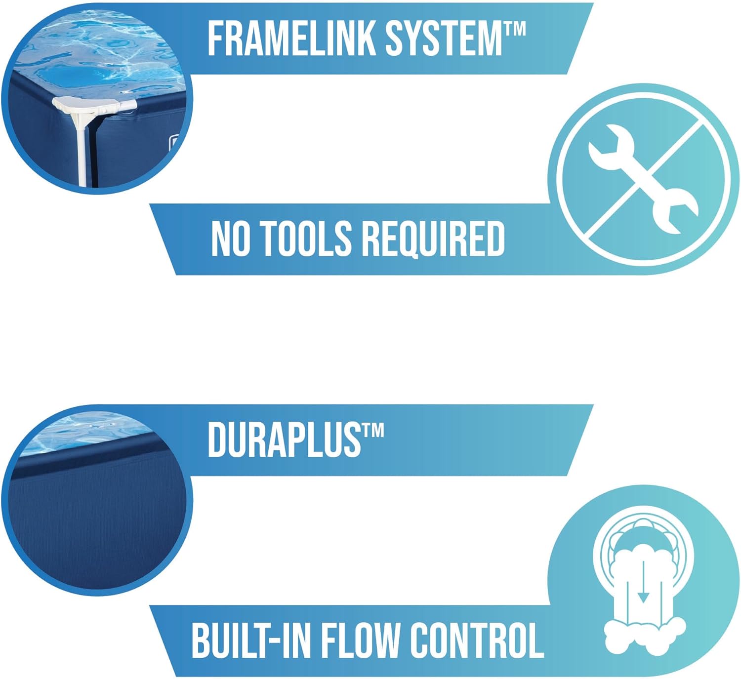 Bestway Steel Pro Rectangular Above Ground Swimming Pool 3m x 2m x 66cm/9'10" x 6'7", Frame Pools, Corrosion-resistant Steel Frame, Sturdy & Durable