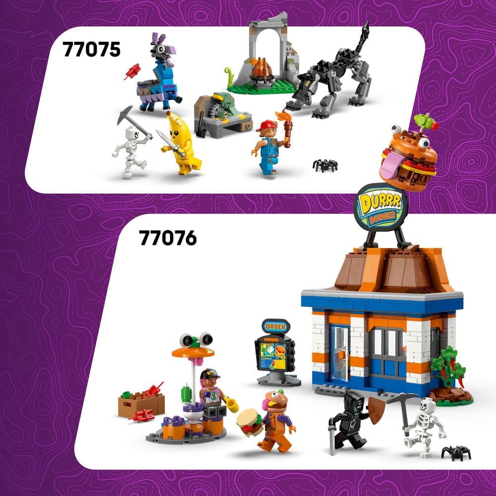LEGO Fortnite Klombo Toy - Play & Display Dino Figure with Oro and Island Peely Minifigures - Gift for 10+ Year Old Boys, Girls & Gaming Fans - 77077