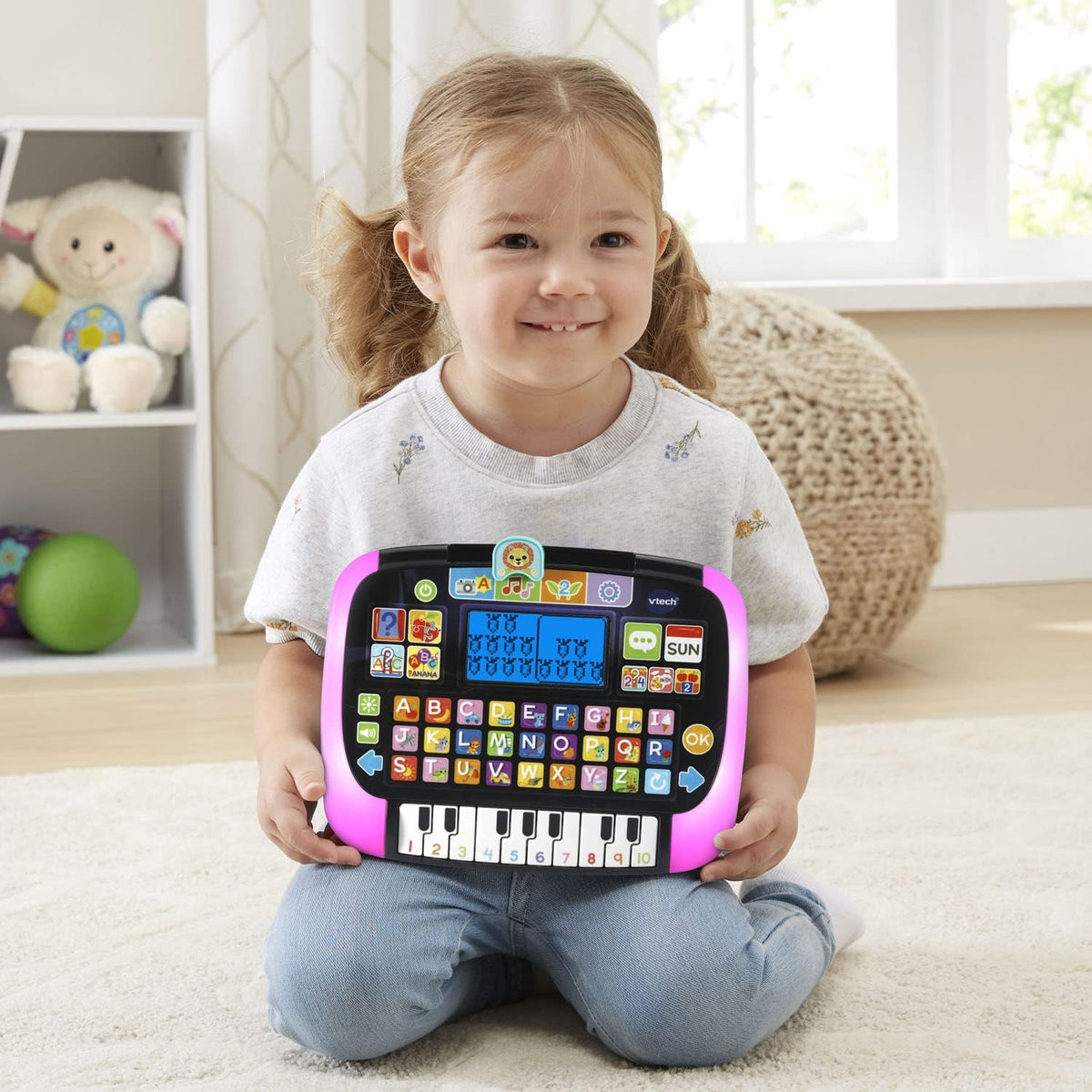 VTech - Little Apps Light-Up Tablet | Educational Tablet Toy to Learn Alphabet, Numbers, Colours, Shapes, Animals, Time | 2 Years+ | Black