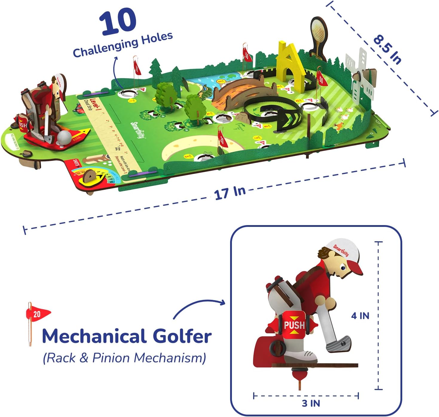 Smartivity DIY Mini Golf - Tabletop Game for Kids 6-12 Years Old | Birthday Gifts for Boys & Girls | Toy for Boys and Girls 6,7,8,9,10,11,12,13,12 Years