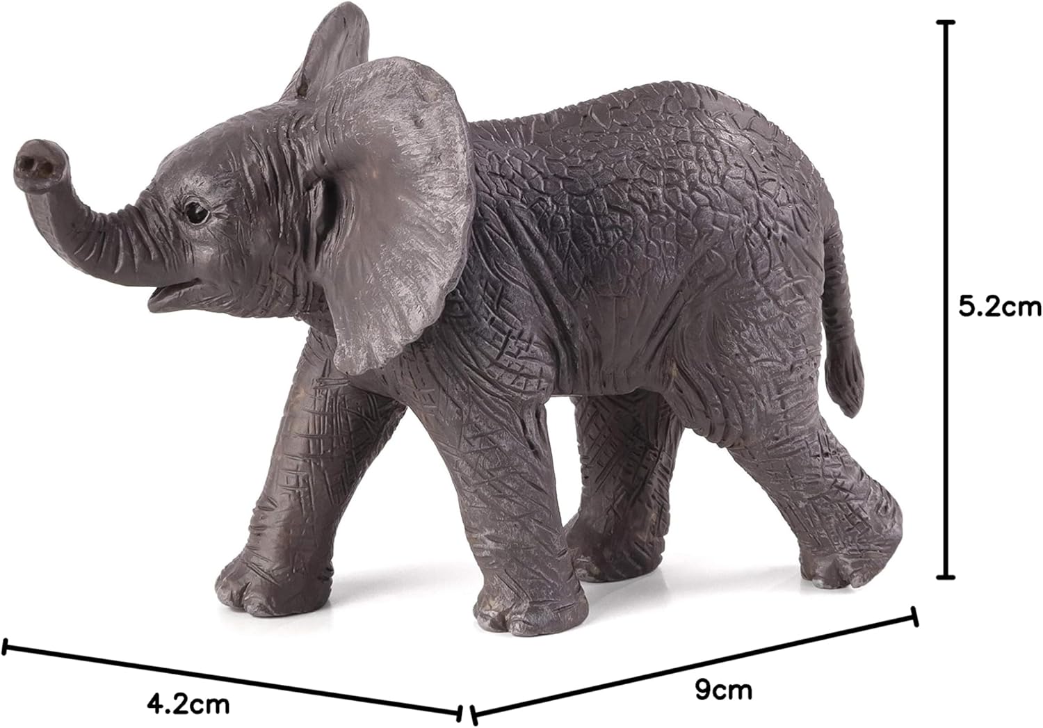 Mojo African Elephant Baby Medium Animal Figure Toy, Realistic Safari Collectible for Kids