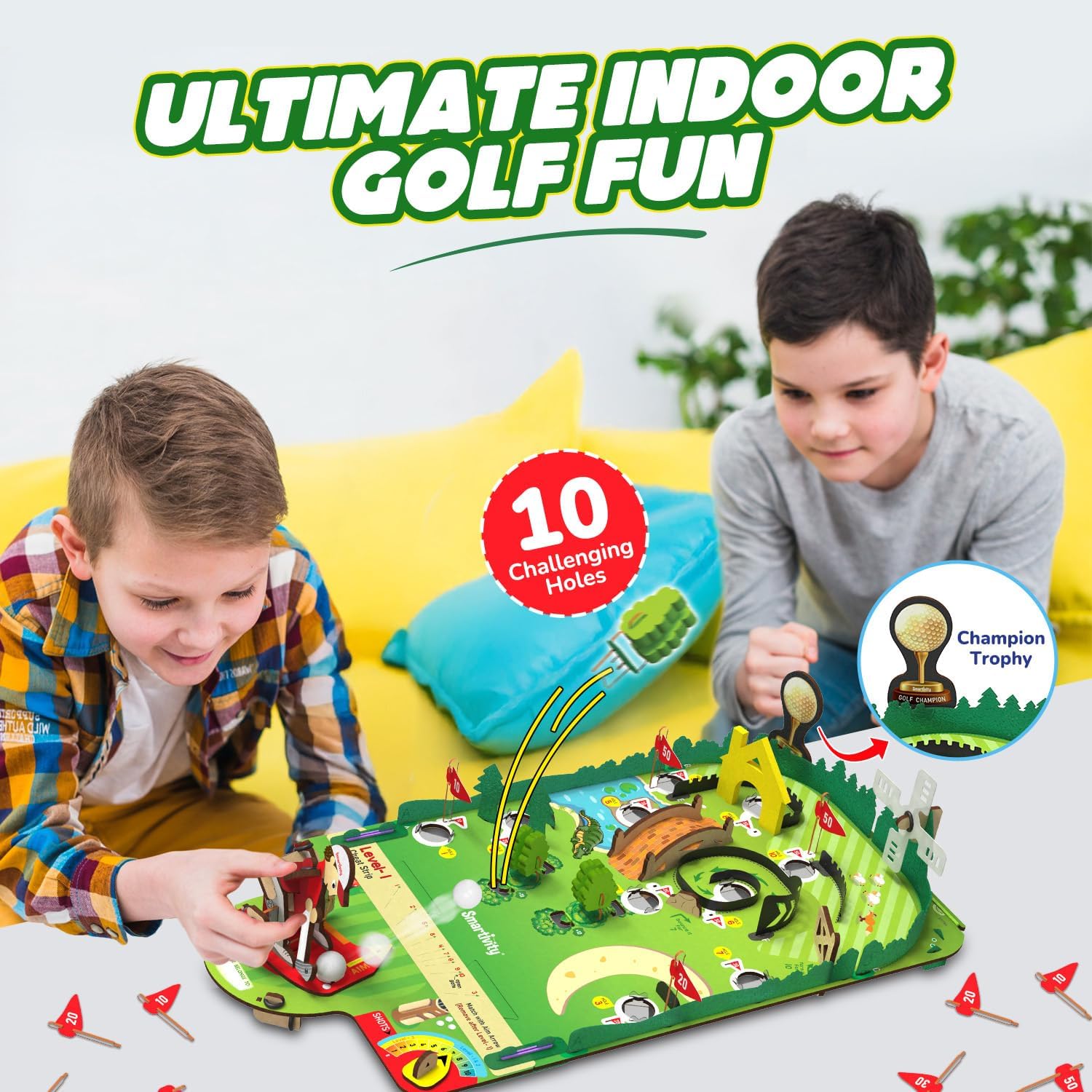 Smartivity DIY Mini Golf - Tabletop Game for Kids 6-12 Years Old | Birthday Gifts for Boys & Girls | Toy for Boys and Girls 6,7,8,9,10,11,12,13,12 Years