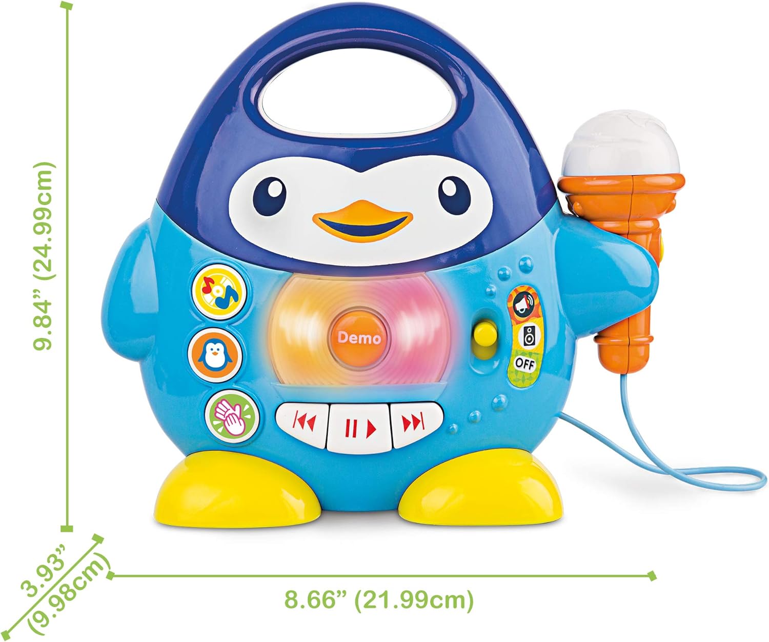 Winfun Penguin Kids Music Player Toy with Echo Microphone Lights and Animal Sounds 18M+