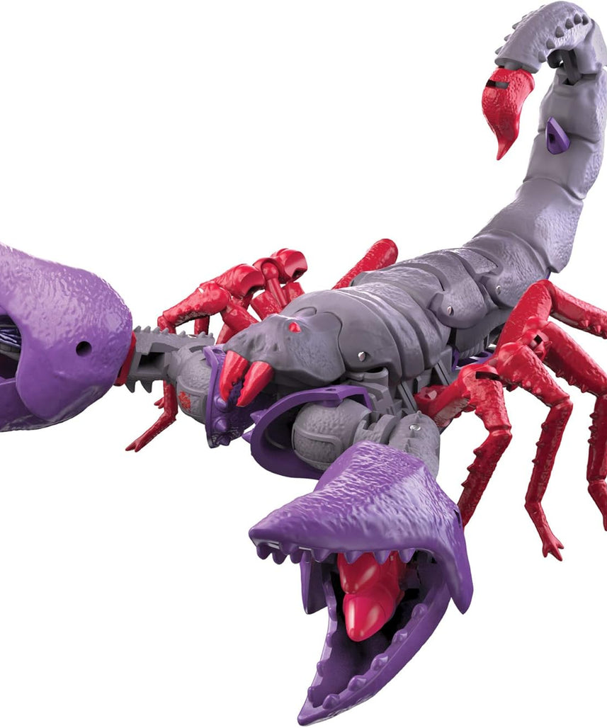 ترانسفورمرز: حرب الأجيال لمملكة سايبرترون، سكوربونوك، شخصية أكشن فاخرة، لعبة بريديكون من بيست وورز، وضع العقرب، صاروخ ضخم، طائرة سايبر بي بدون طيار، قابلة للتجميع للأطفال من سن 8 سنوات فما فوق