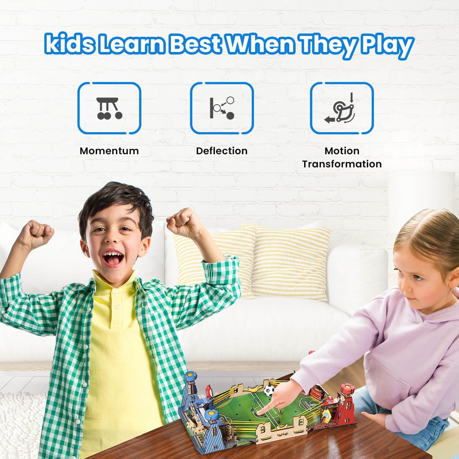 Smartivity DIY Mini Football, Soccer Table Stem Educational Fun Miniature Game Toys For Age 8 To 14, Toy For Boys & Girls 8-10-12-14, Science Toy, Educational Based Activity Game, Made In India