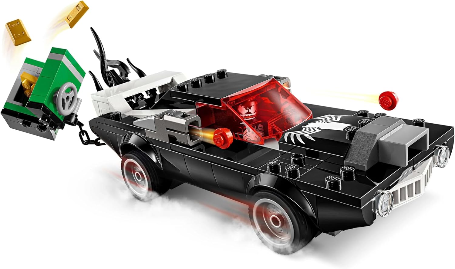 LEGO Marvel Spider-Man vs. Venom Muscle Car - Building Toy with 3 Super-Hero Minifigures for Imaginative Play - Gift for 7 Plus Year Old Boys & Girls 76309