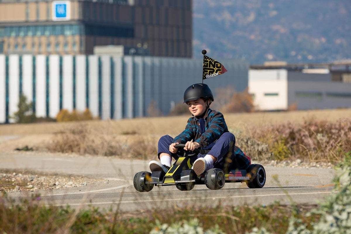 Razor Ground Force Elite Electric Go Kart, 36V Battery Powered Ride On, 350W Motor, Up to 14 MPH Speed, 40 Min Runtime, Forward and Reverse Drive, Racing Style Kart for Teens 13+