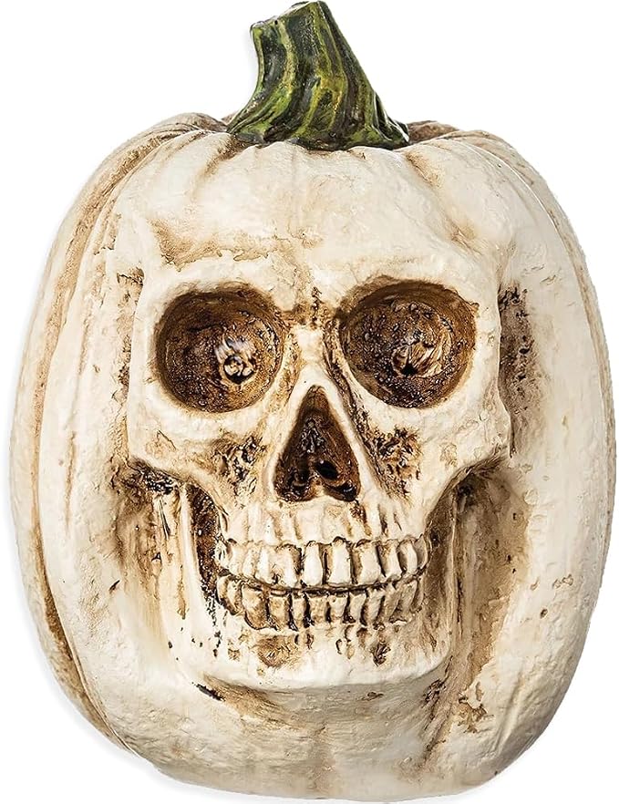 Scary Face Pumpkin Resin