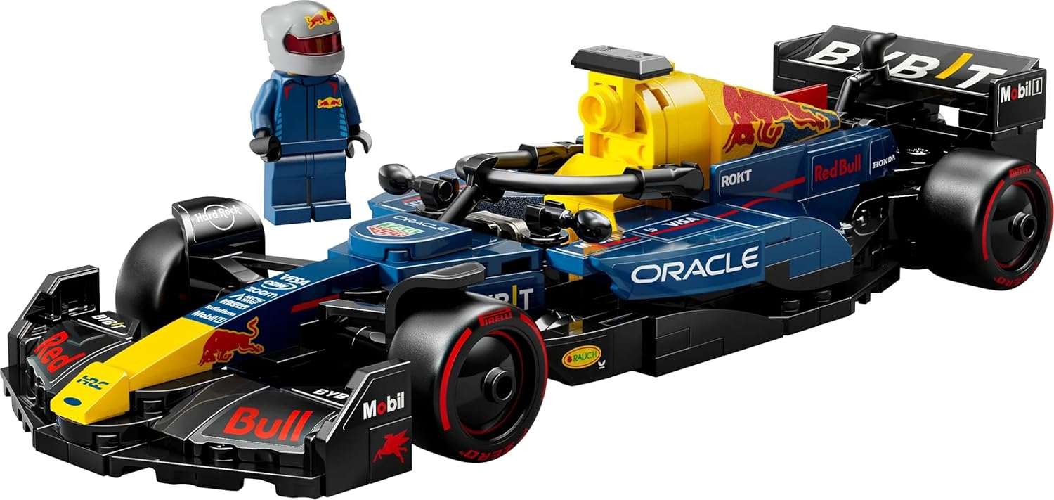 LEGO Speed Champions Oracle Red Bull Racing RB20 F1 Race Car Model with a Collectible Formula 1 Driver Minifigure - Display Set for Adult Motorsport & Racing Fans - Ramadan Gift Idea - 77243