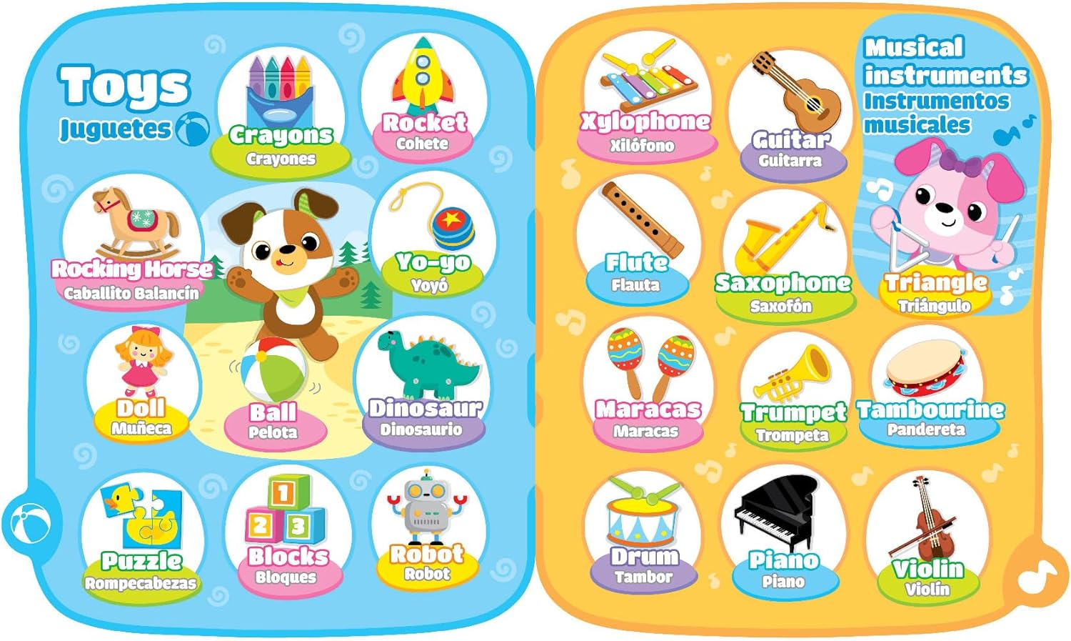 110 Bilingual Learning Book - First Words 12M+