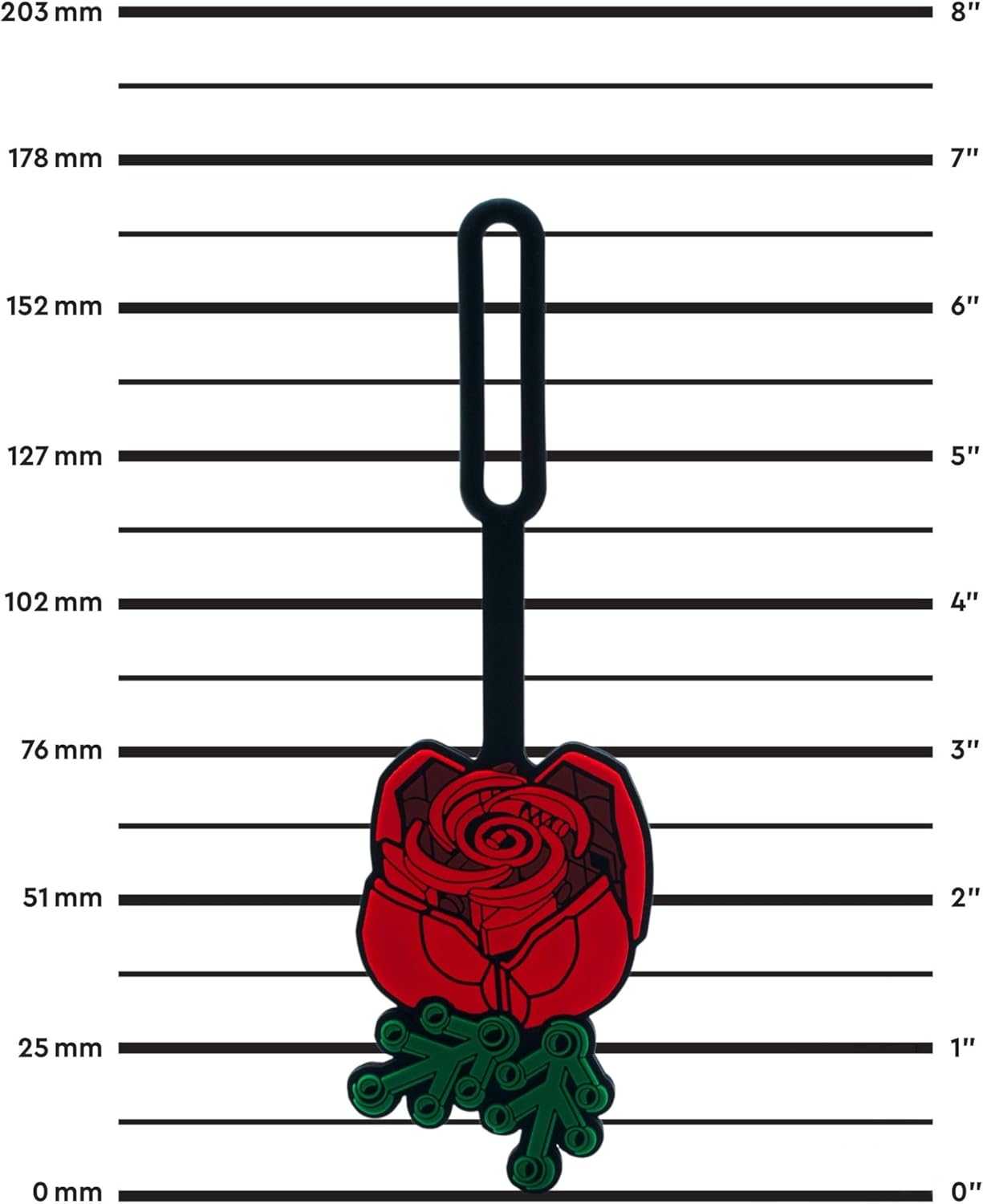 Lego Bag Tag - Botanical Rose (53661), Silicone Luggage Tag, Travel Accessory, Suitcase Identification, Cruise, Vacation