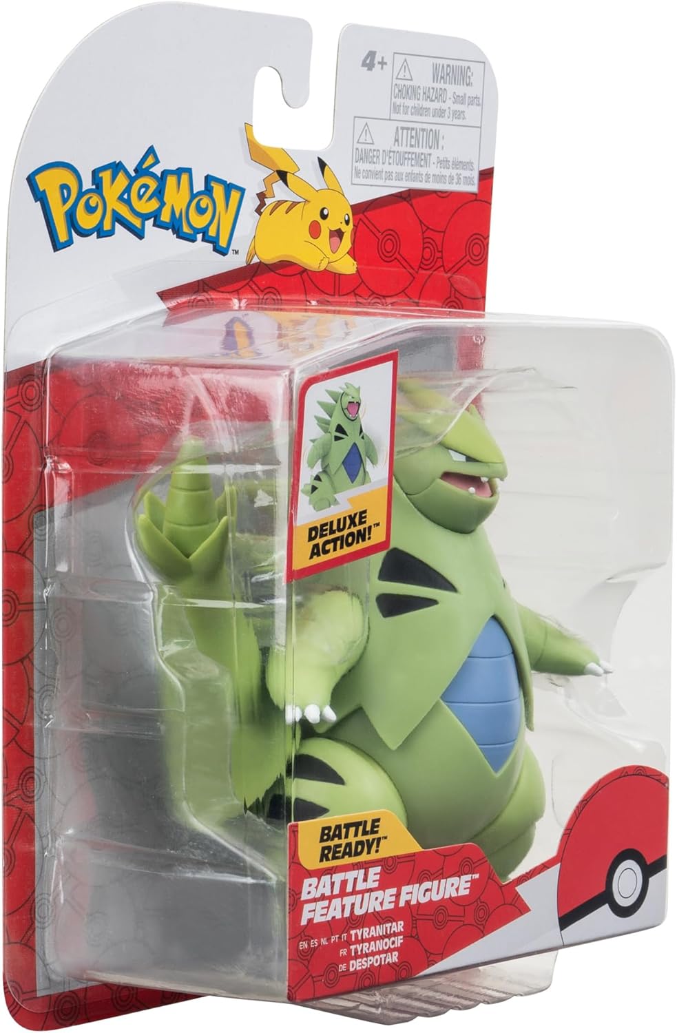 Pokemon Tyranitar 11 cm Figures, Detailed Official Figures, Deluxe Action, Battle Ready, Action Figurines, Collectibles, Display Toys for Boys, Battle Feature Figures