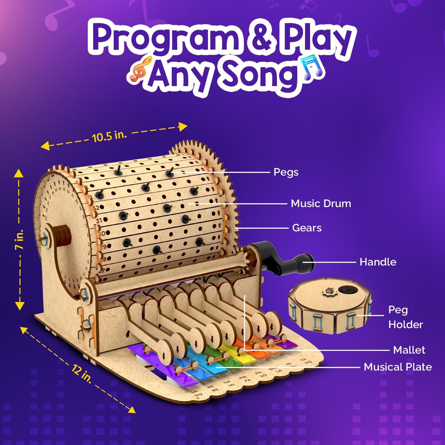 Smartivity DIY Music Machine Toy for Kids 8-9-10-11-12-13-14 Years Old I Create Your own Music with 7 Preset Songs - Jingle Bells, Happy Birthday & More I Christmas, Birthday Gift for Girls & Boys