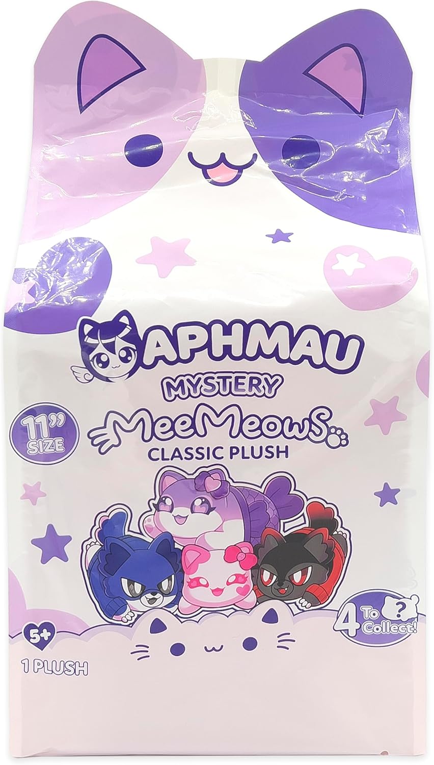 Aphmau MeeMeows 11 Inch Classic Mystery Plush Series 2 Friends, YouTube Gaming Channel Blind Box, Soft Collectible Cat Plush Toy, Official Merch for Kids 3+
