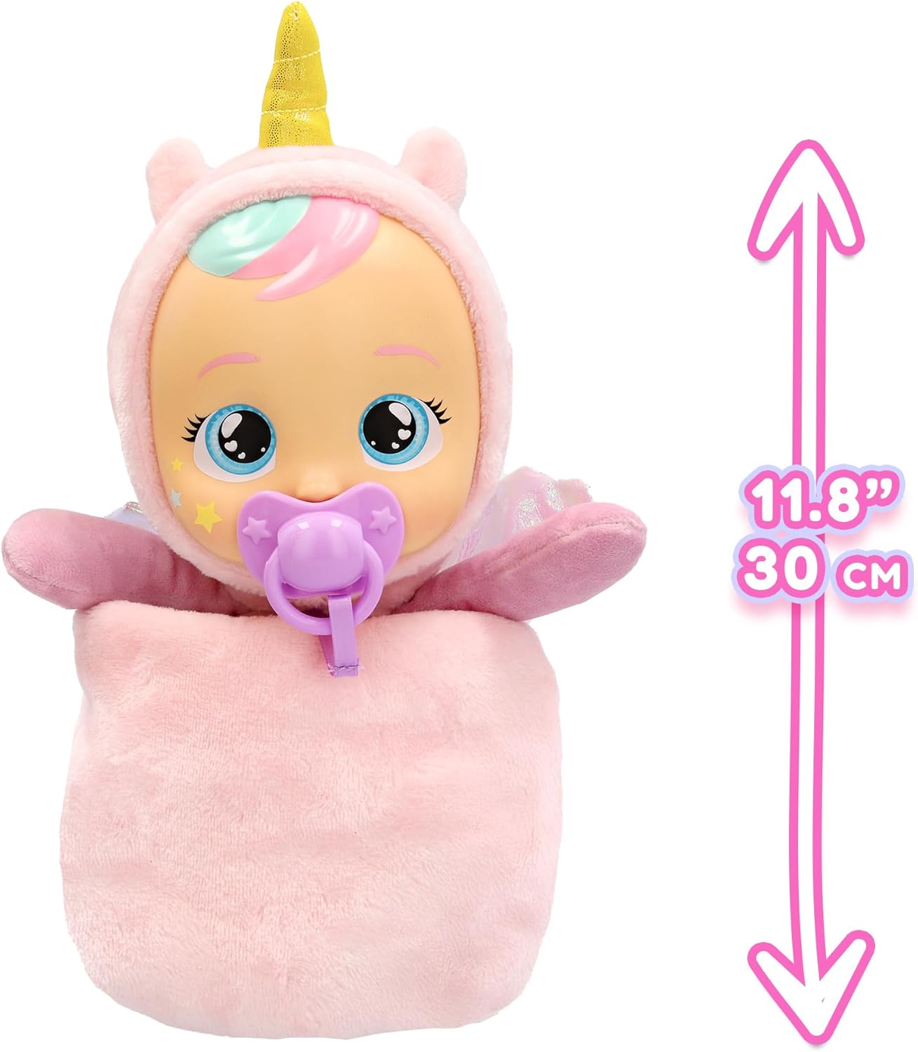 Cry Babies Goodnight Friends Luna and Poppy, 2 In 1, With Light up Wings, 5 Soothing Lullabies, Baby Doll, Pretend Play, Roleplay, 1 Years+