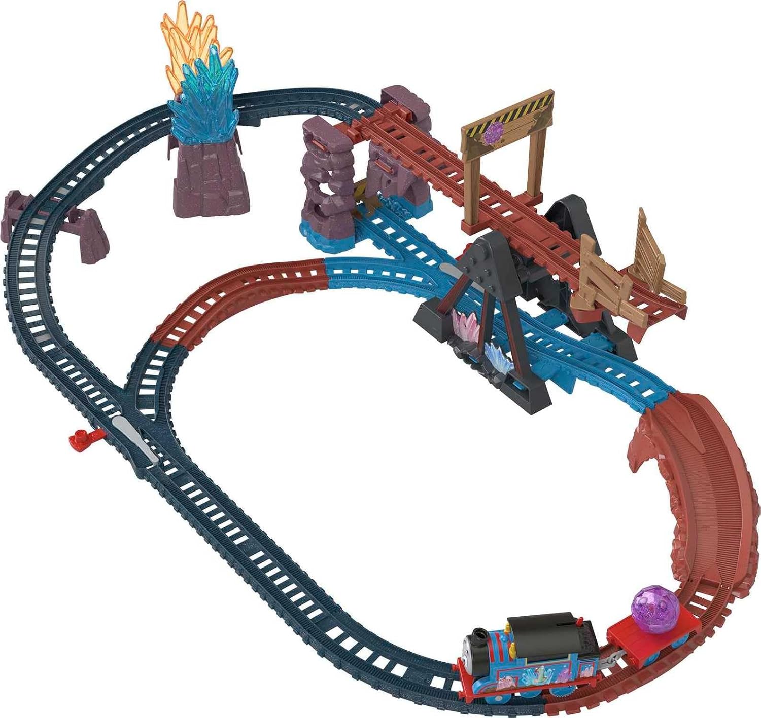 Thomas & Friends Crystal Caves Adventure Set with Motorized Thomas Train & 8 Ft of Track