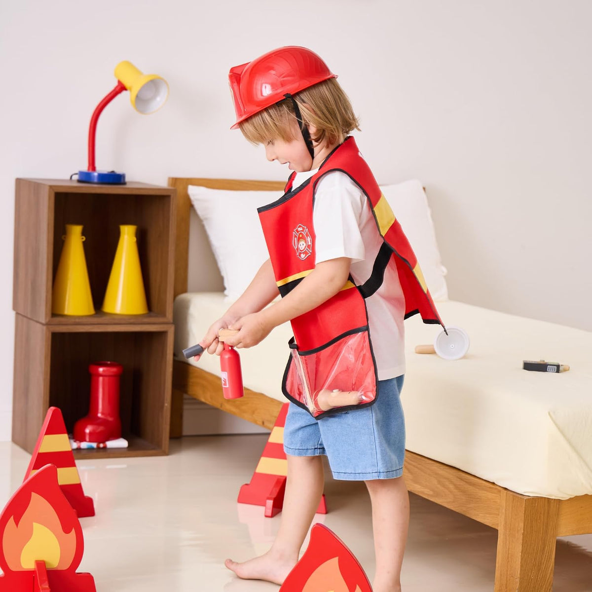Viga 44714 Little Firefighter Role Playset 8-Pieces