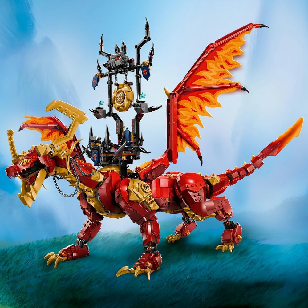 LEGO NINJAGO Source Dragon of Motion Figure Set, Ninja Adventure Toys for Boys & Girls, with 6 Minifigures Incl. Characters Kai & Arin, Dragons Rising Birthday Gift for kids & Teens aged 12 Plus 71822