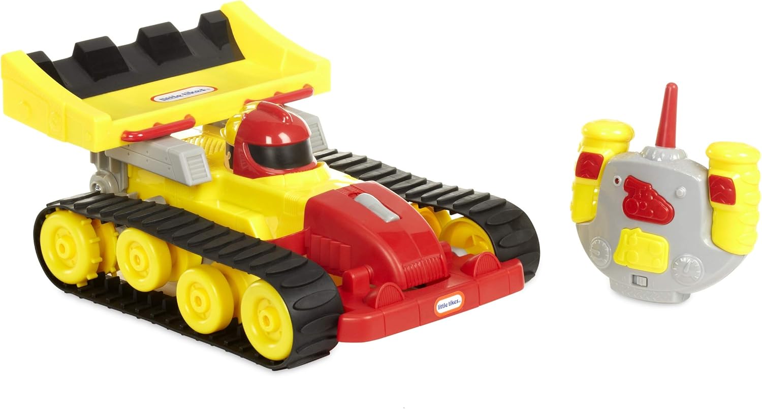 سيارة ليتل تايكس ريسر جرافة ريسر 2 في 1 تعمل بالتحكم عن بعد، جرافة متحولة وسيارة سباق مع وضعي قيادة للأطفال من سن 3 سنوات فما فوق