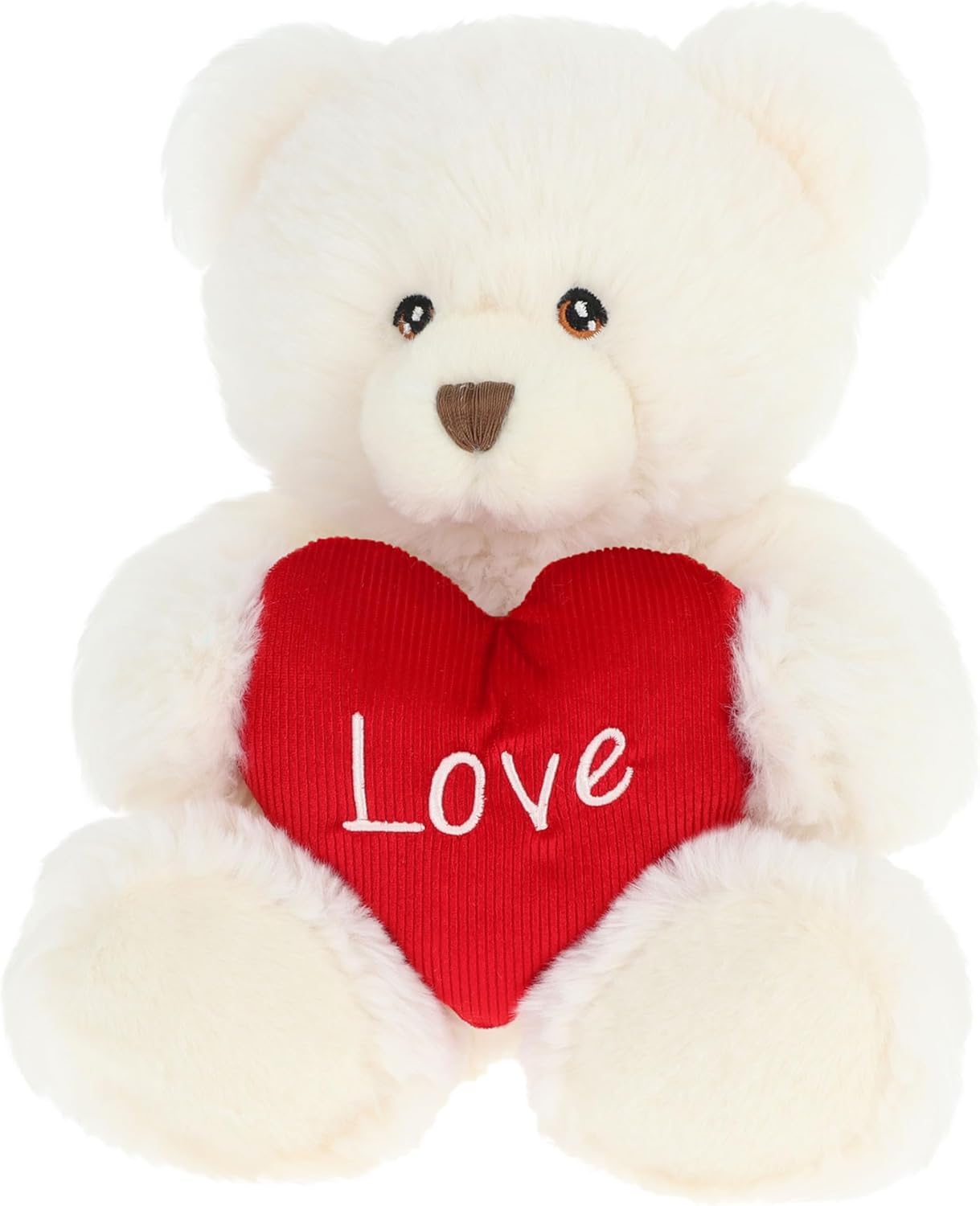 Keeleco Bear with Heart 30cm Eco-Friendly Soft Plush Teddy Gift Toy Cream Color 3+
