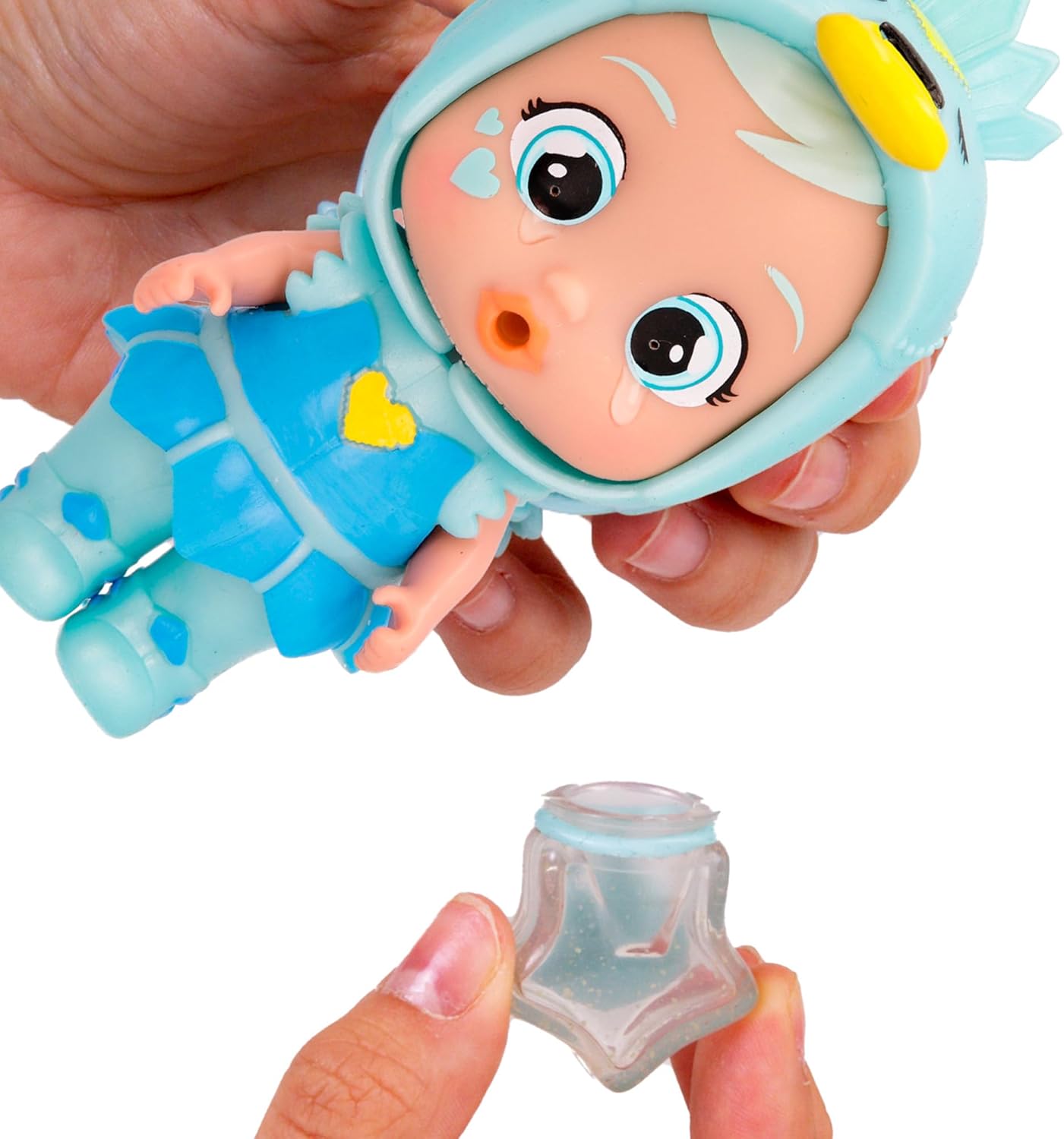 CRY Babies Star Sydney Collectable Mini Doll Iridescent Suit, Cries Real Tears with a Capsule 2 x 1, Boys and Girls from 3 Years