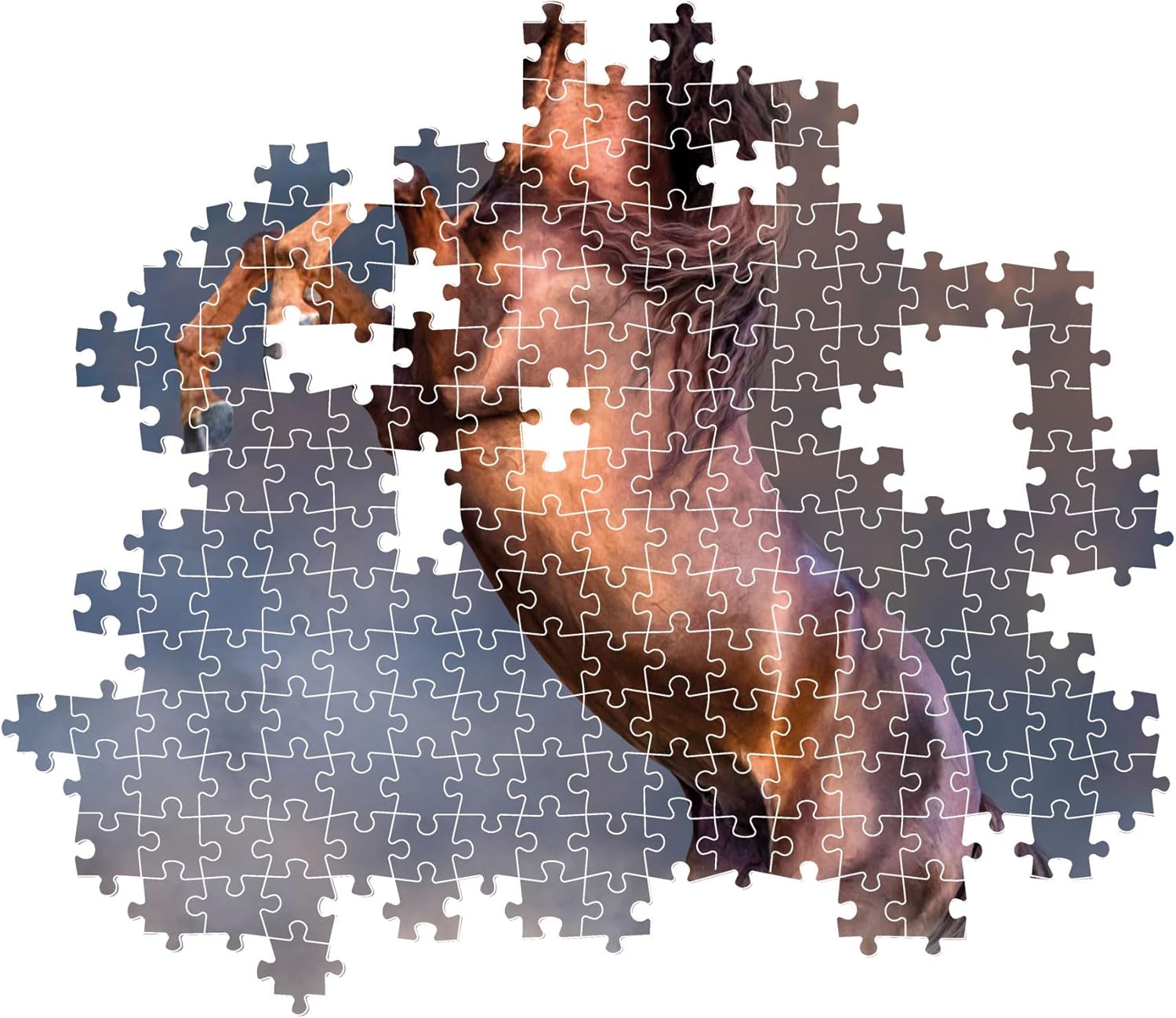 Clementoni 35521 Collection - Wild Red Stallion - 500 Pieces - Vertical Jigsaw Puzzle, Fun for Adults, Made in Italy, Multi-Colour