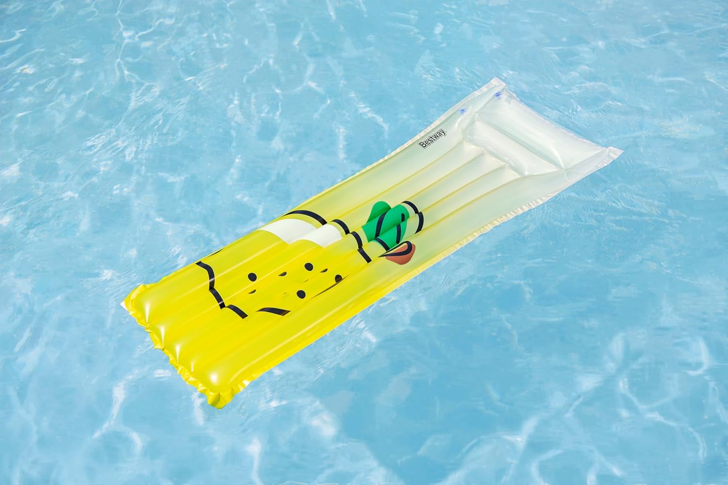 Bestway Airmat Fresh Lemon 6' x 27"/1.83m x 69cm, Outdoor & Indoor Relaxation & Play, Floating Mats, Beach & Pool Use, For Children and Adults