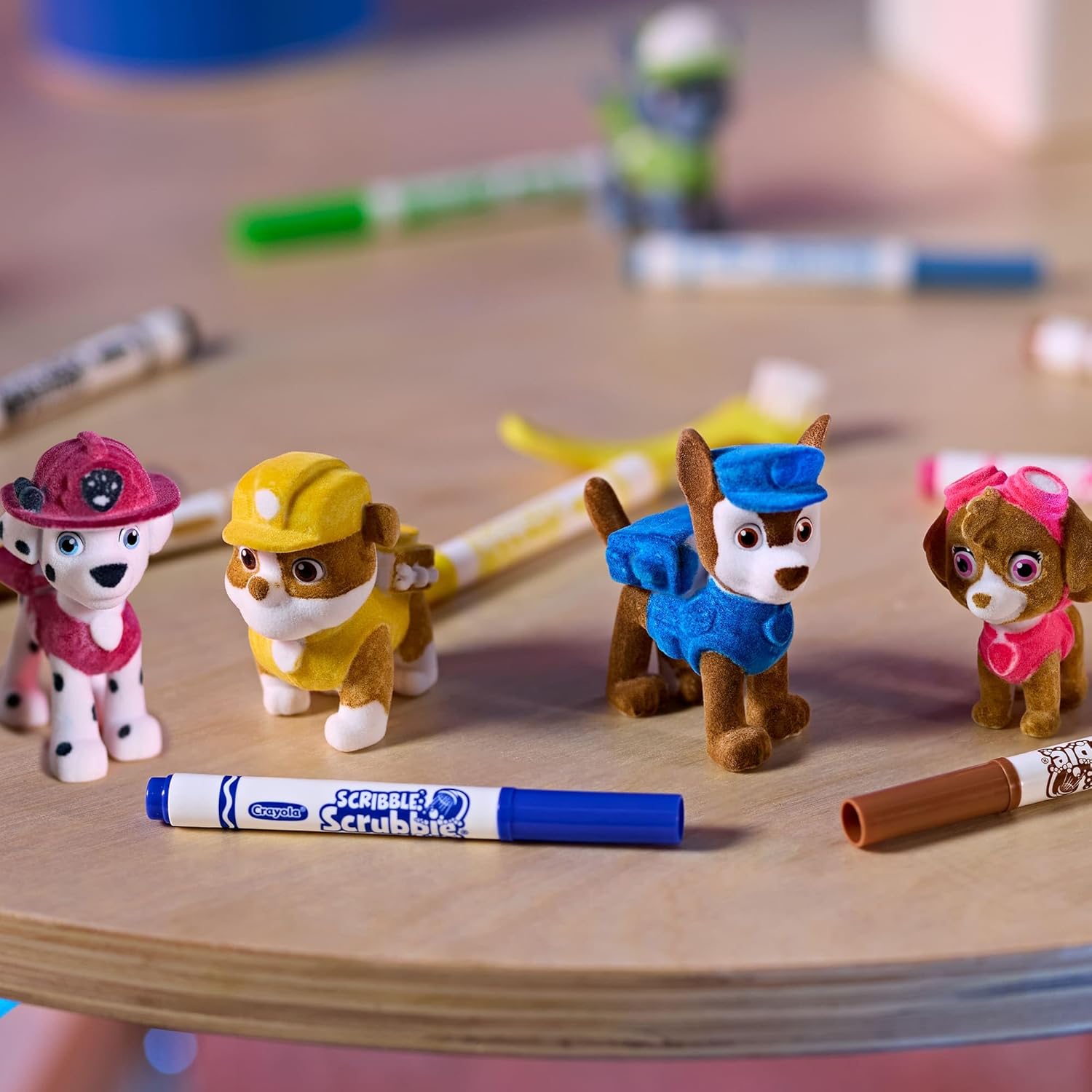 CRAYOLA - Washimals Paw Patrol Activity Set with 4 Puppies, 6 Washable Markers, 40 Stickers and Brush, Toy and Gift for Children, from 3 Years