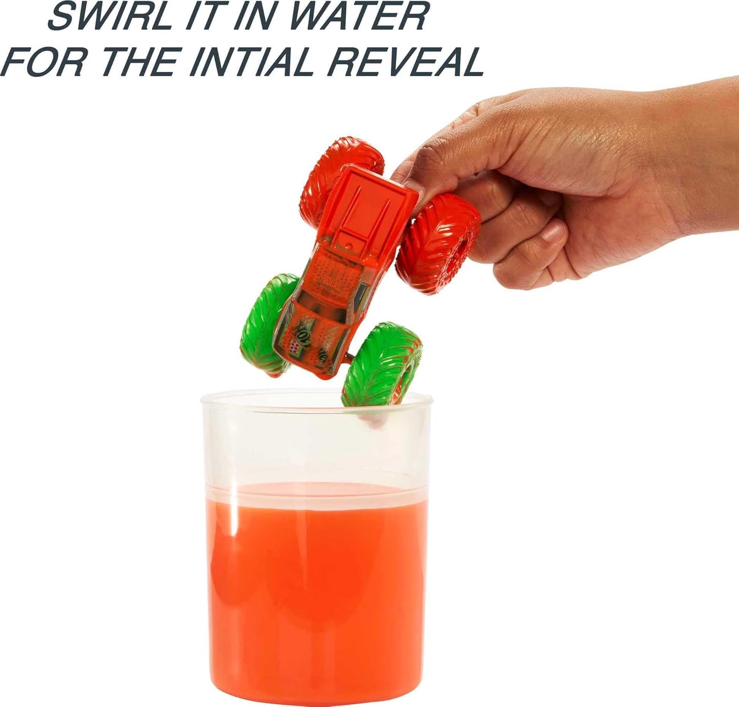 Hot Wheels Monster Trucks Color Reveal Truck, 1 Toy Truck with Surprise Reveal & Repeat Color Change in Warm & Ice Cold Water, Toy for Kids Multi