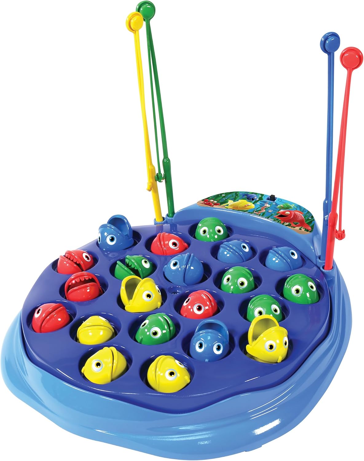 The Fishing Game, Bright Colourful Rotating Fish Pond, Hand-Eye Coordination Game for Kids 3+ Years