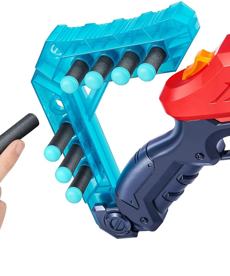 مسدس سهام XSHOT Excel Vigilante أحمر من الفوم، مزود بمضخة مزدوجة الماسورة، سريع الإطلاق، يتضمن 24 سهمًا و4 أهداف، بمخزون قابل للتعديل، مدى طويل 90 قدمًا، لعبة قتال للأطفال والمراهقين والبالغين