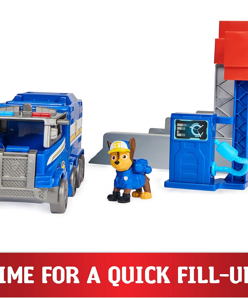 مجموعة ألعاب باو باترول شاحنة كبيرة للجراء، مقر الإنقاذ على الطريق السريع، مع أضواء وأصوات، بعرض 91.4 سم، تتضمن شخصية مطاردة ومركبة كبيرة، مجموعة ألعاب حركة للأطفال من سن 3 سنوات فما فوق