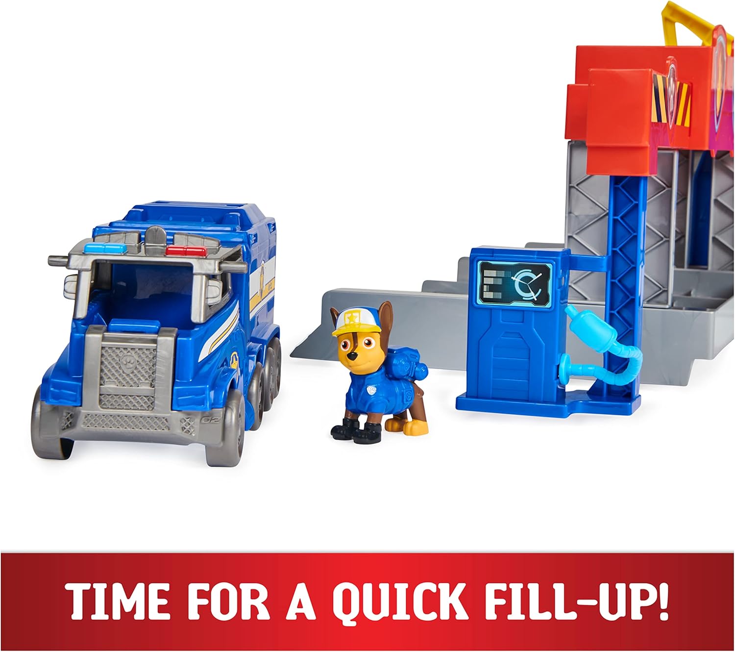 مجموعة ألعاب باو باترول شاحنة كبيرة للجراء، مقر الإنقاذ على الطريق السريع، مع أضواء وأصوات، بعرض 91.4 سم، تتضمن شخصية مطاردة ومركبة كبيرة، مجموعة ألعاب حركة للأطفال من سن 3 سنوات فما فوق