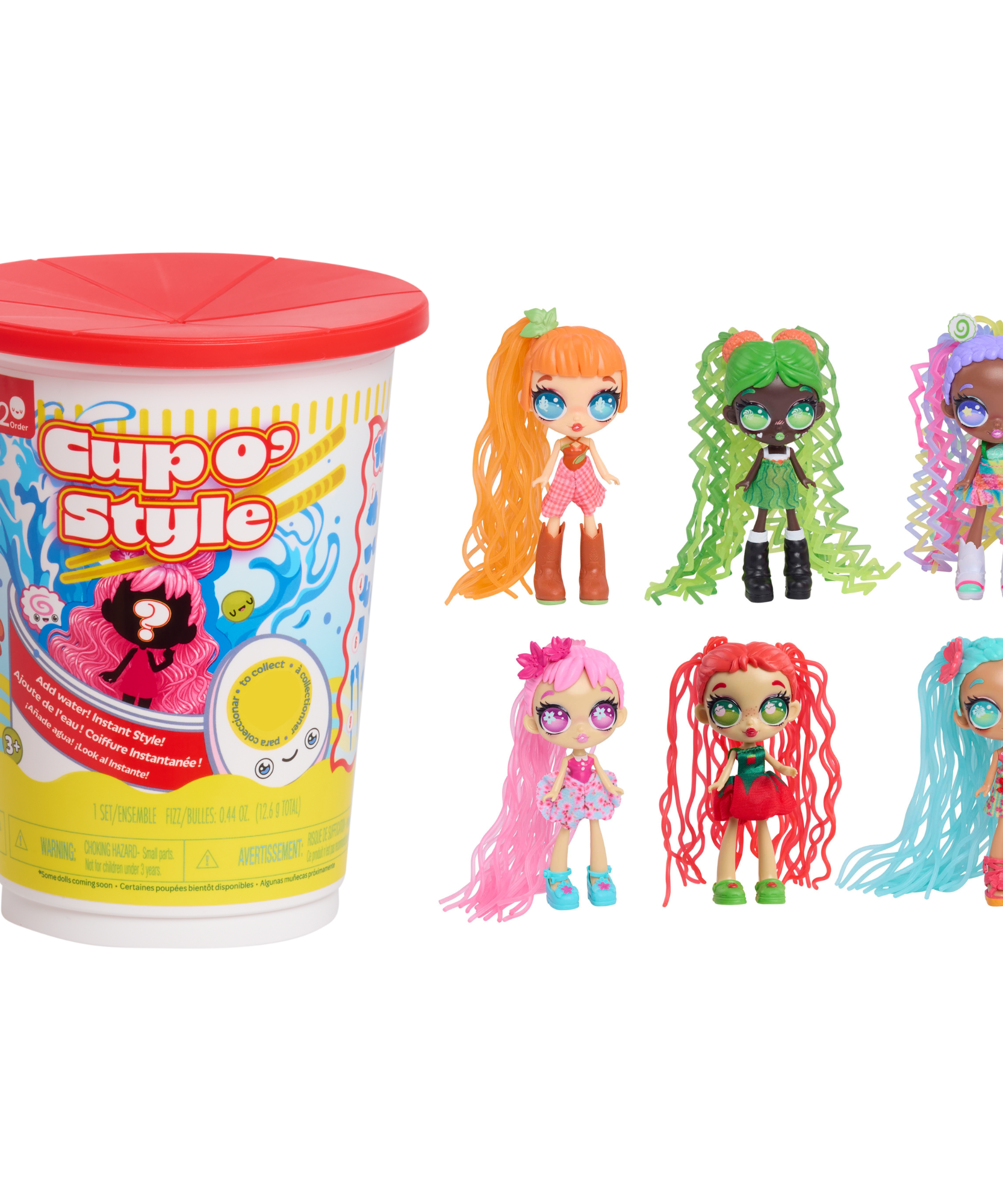 دمية صغيرة قابلة للتجميع على شكل كوب من Just Play Made 2 Order مقاس 4 بوصات مع 10 قطع من الملحقات، و6 أنماط من التماثيل الصغيرة للتجميع، وألعاب غامضة مفاجئة للأطفال من سن 3 سنوات فما فوق