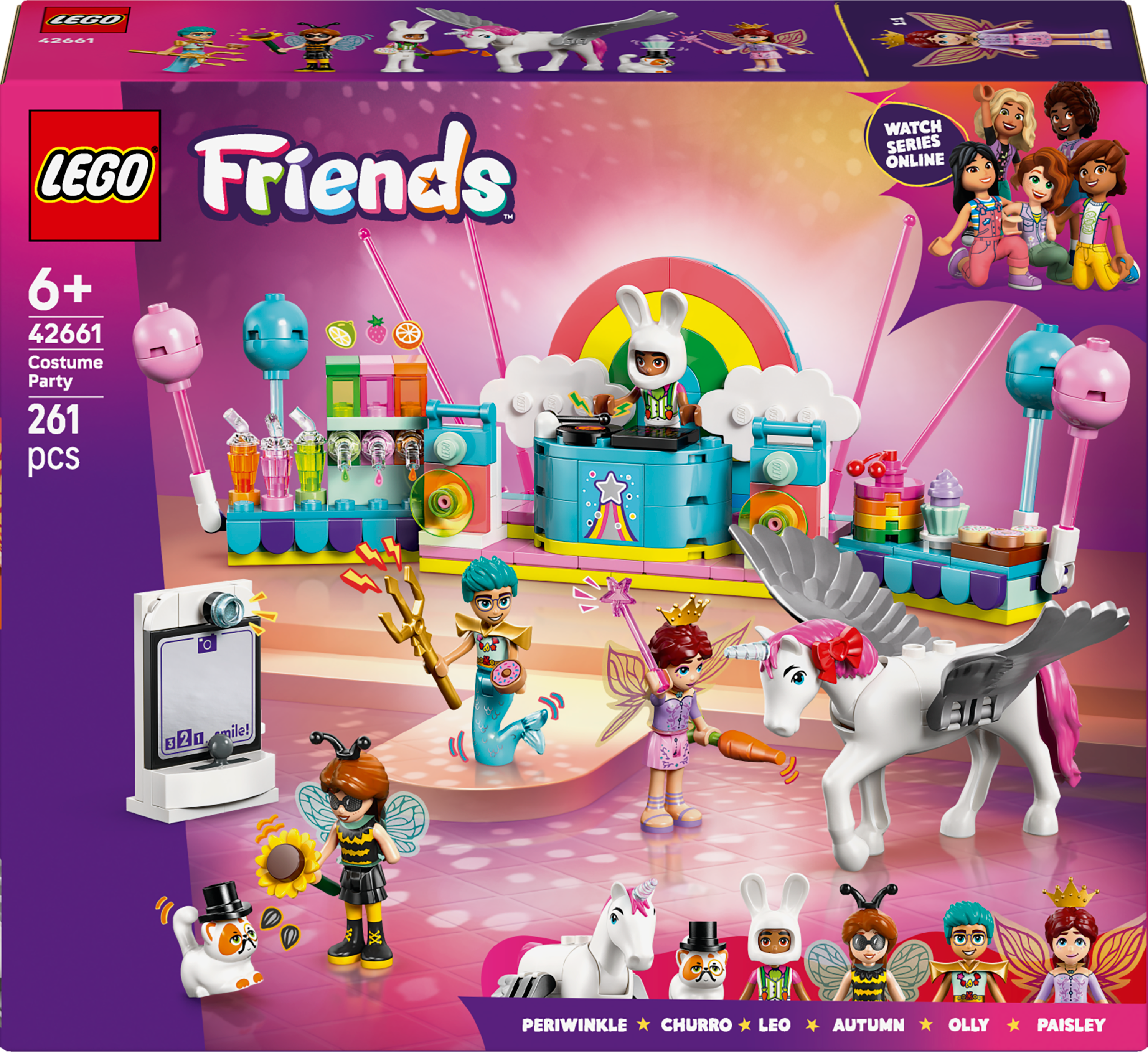LEGO Friends 42661 Costume Party with Unicorn and Accessories V29 for Girls 6+ Fun Creative Character Playset