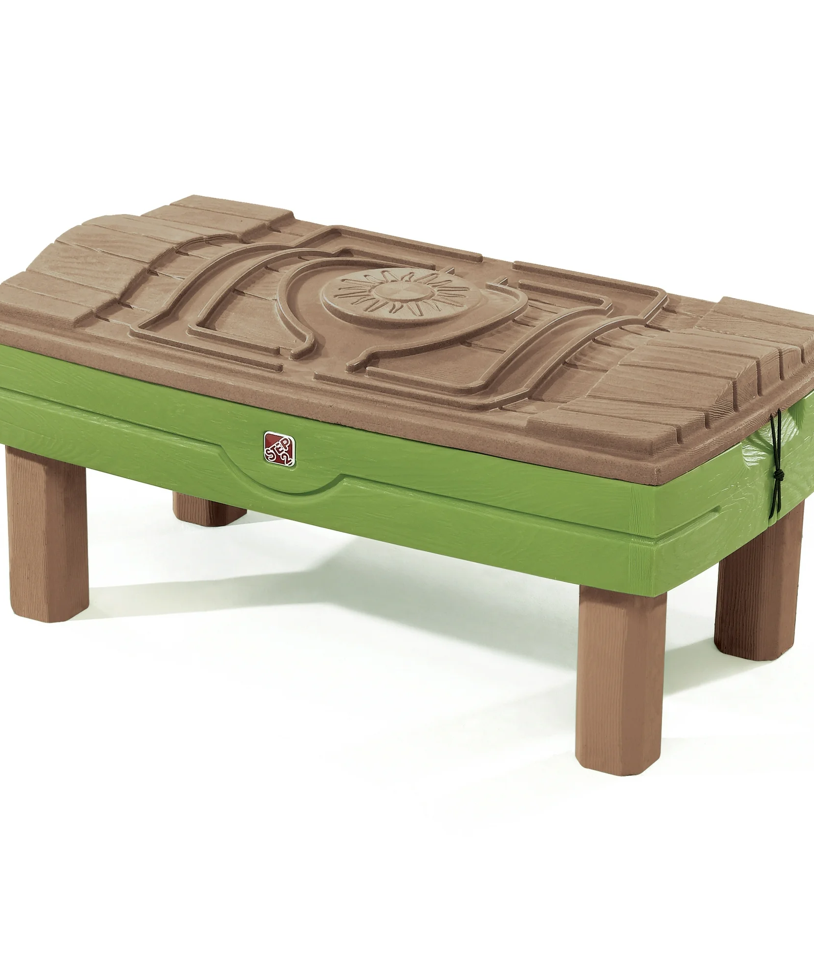 مركز أنشطة الرمل والماء الطبيعي المرح من ستيب 2، طاولة خارجية للرمل والماء مع مظلة، مجموعة ألعاب حسية مع ملحقات مكونة من 7 قطع، مركز ألعاب وأنشطة STEM، مناسب للأطفال من عمر سنتين فما فوق