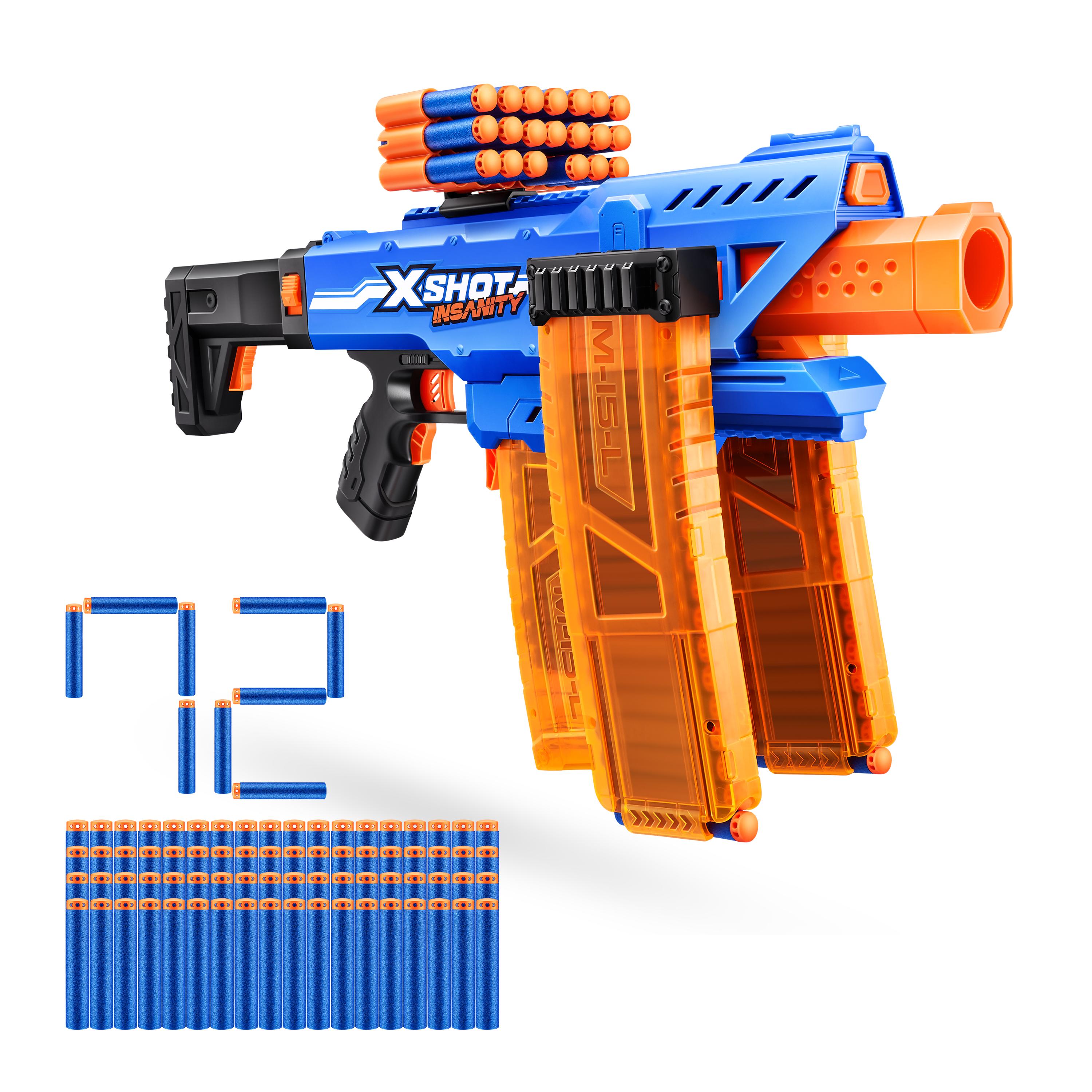X Shot Insanity Motorised Clip Blaster, High Power Toy Gun for Boys, Age 8+