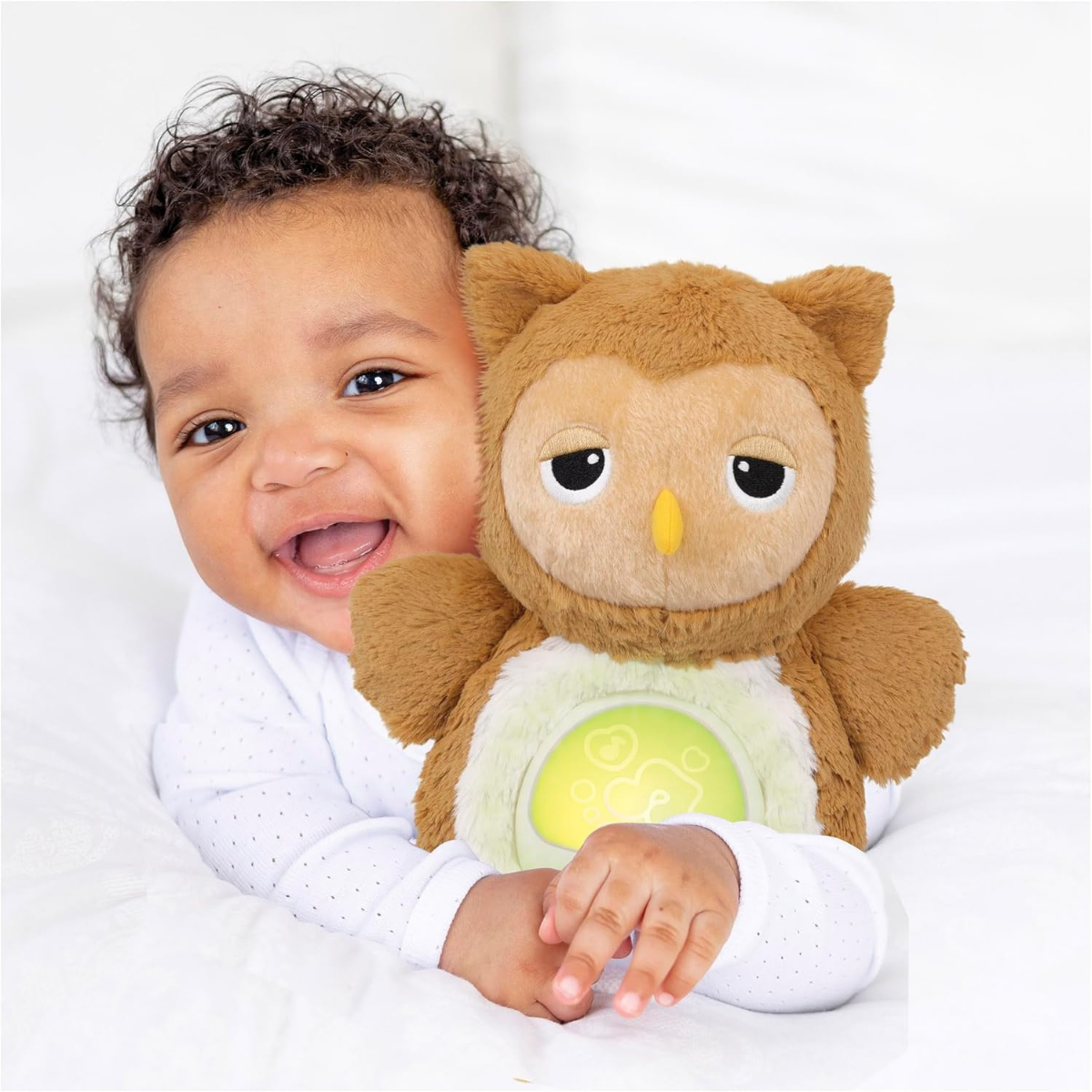Winfun Soothing Sounds Light-Up Owl for Babies, Gentle Melodies Calming Sounds Soft Night Light for Bedtime Nap Routine, 0+ Months