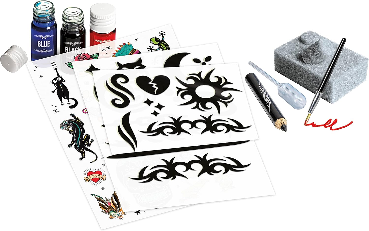 Clementoni - 61544 - Science & Play Fun - Tattoo Art - Tattoo Kit For Kids, Educational And Scientific Toys, Gift For Kids Age 8, English version - Made In Italy