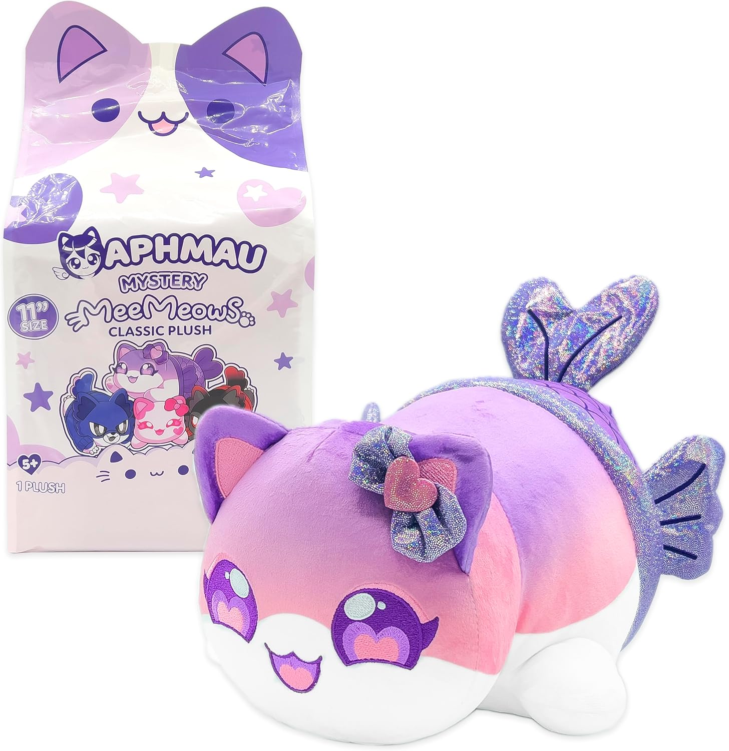 Aphmau MeeMeows 11 Inch Classic Mystery Plush Series 2 Friends, YouTube Gaming Channel Blind Box, Soft Collectible Cat Plush Toy, Official Merch for Kids 3+