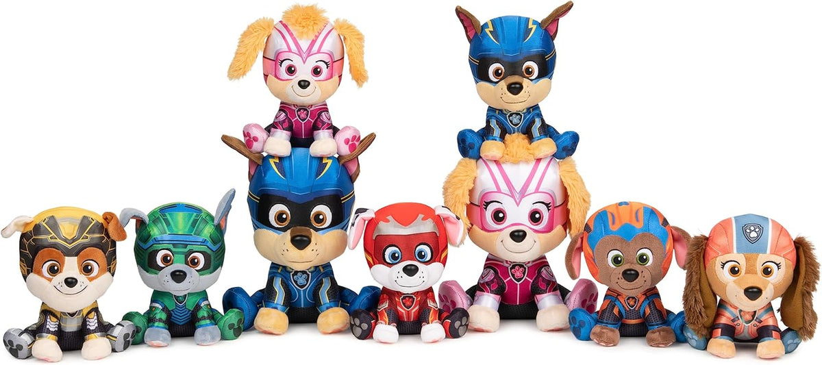 لعبة فيلم دورية المخلب 2 المحشوة، تشيس 9 بوصات، مايتي بابز، لعبة ناعمة، تفاصيل مطرزة، قابلة للتجميع للأطفال