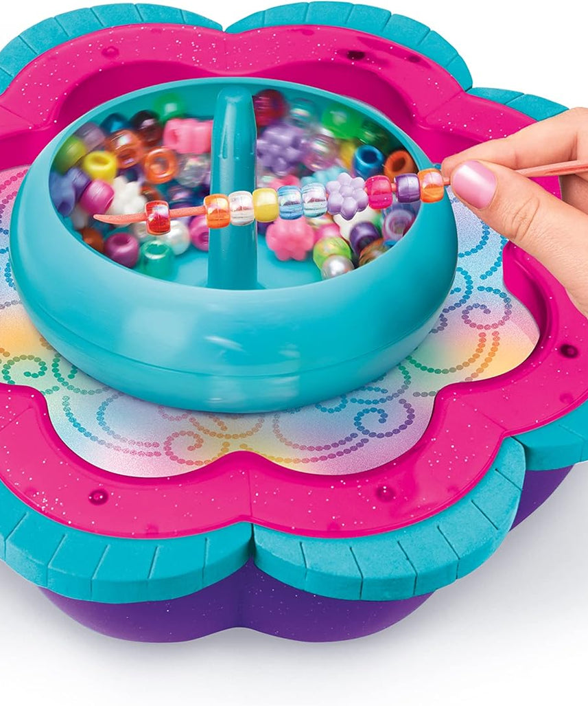 Shimmer N Sparkle 2-in-1 Spin & Bead Friendship Bracelet Maker, Multicolour, DIY Jewelry Kit, Beaded & Friendship Styles, Girls Craft Toy, Ages 8+