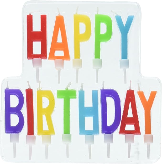 Amscan International 170333 Happy Birthday Letter Primary Candle